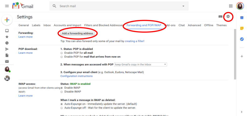 Forwarding Gmail Emails - Step 1