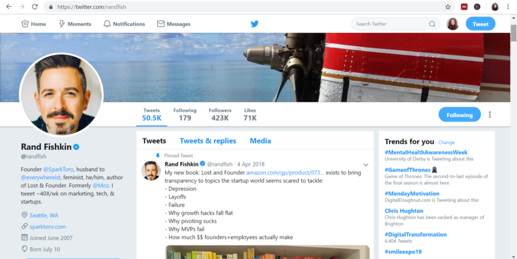 Rand Fishkin Twitter